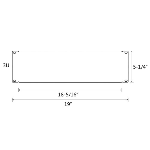 3U Blank Rack Mount Panel Spacer 19" Network Server Cabinet Heavy Duty Enclosure - Picture 8 of 8