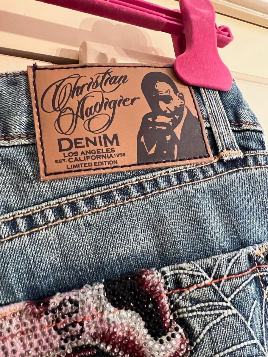 Ltd edition Christian Audigier jeans (RARE skull embroidery