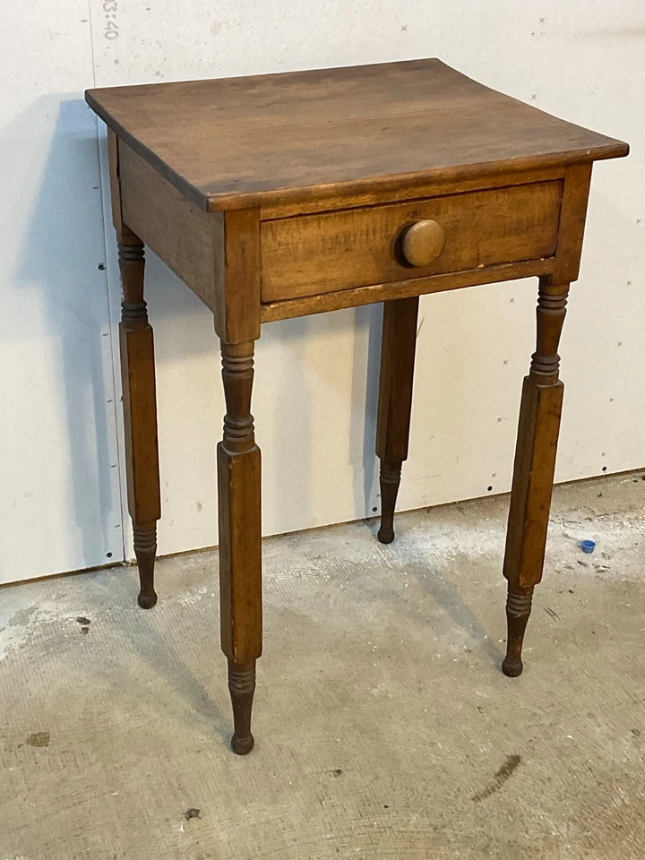 antiguo país 1 cajón soporte mesa mesita de noche 1800 proyecto sheraton NY Foto 3 de 4