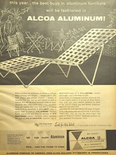 Alcoa Aluminum Furniture Pittsburgh Pennsylvania Vintage Print Ad 1956