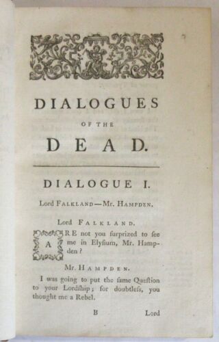 32 DIALOGHI DEI MORTI 1768 LYTTELTON E MONTAGU LETTERATURA INGLESE DEL XVIII - Foto 4 di 10