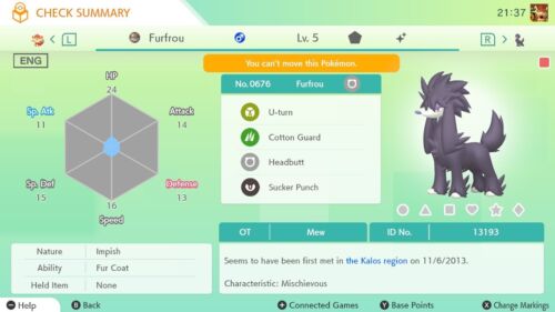 Shiny Spinda Furfrou Patrat Sonstige* "Home Locked" für Pokemon Home - Bild 13 von 13
