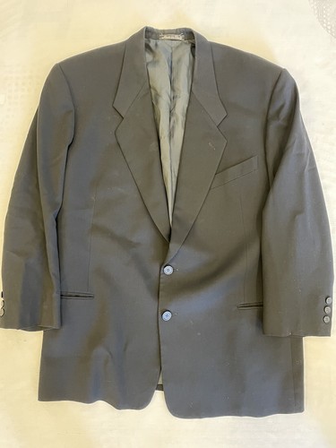 Armani Collezioni, Giorgio Armani COLLEZIONI Made in Italy Vintage Low Gorge Jacket in Black 46 R