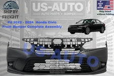 Fit 2022 - 2024 Honda Civic Front Bumper Complete Assembly w/led fog HO1000327-A
