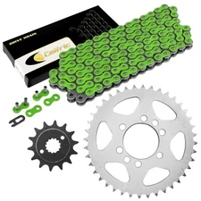 Green Drive Chain And Sprockets Kit for Kawasaki KFX400 KSF400A 2003-2006