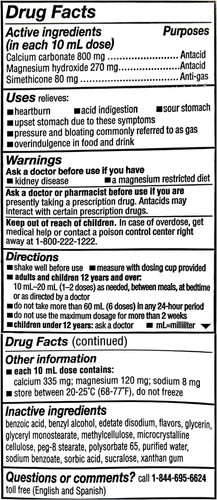 Mylanta Heartburn and Gas Relief, Liquid Antacid, Classic Flavor, 12 Fluid Ounce - Picture 3 of 11