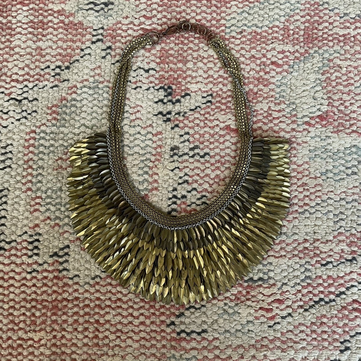 Vintage Stella Dot Pegasus Bib Statement Necklace on Silk Organza in  Magazine