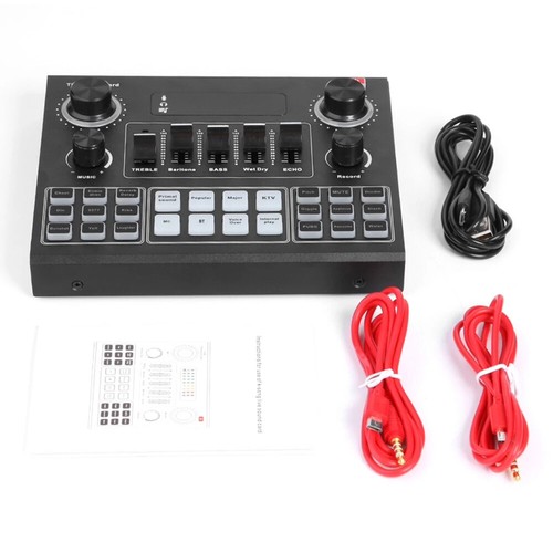 Bluetooth Sound Mixer Audio Sound Card Mixer Board Live Streaming Voice Changer - Afbeelding 11 van 18