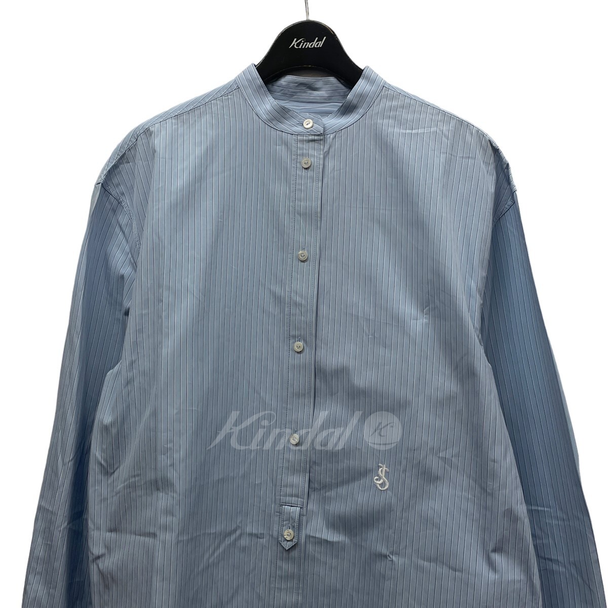Jil Sander23Aw 7Days Shirt Wednesday Collarless Striped Jil Sander23Aw 7Days Shirt Wednesday Collarless Striped