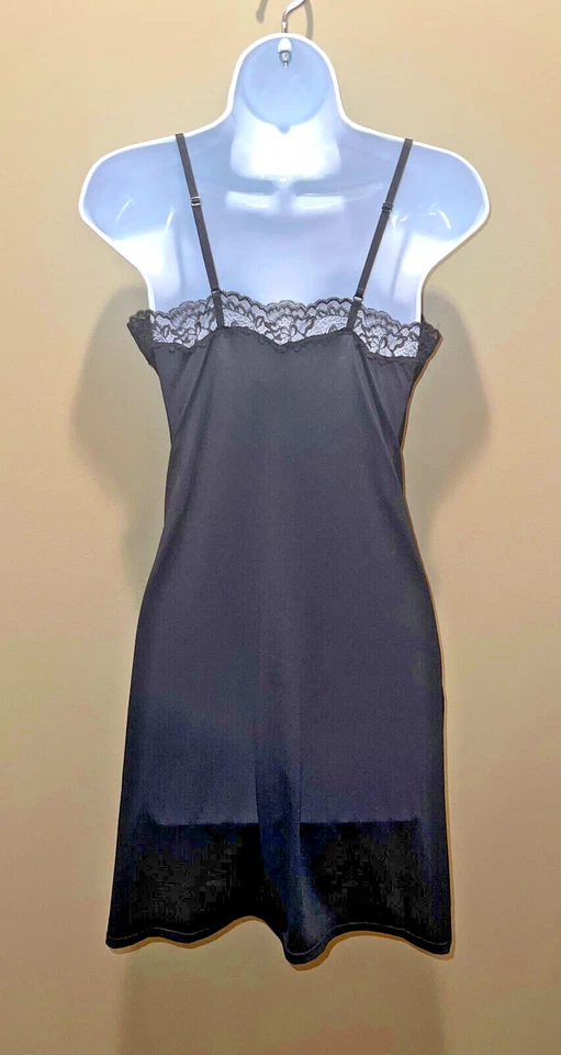 LINDEX ¡NUEVO CON ETIQUETAS! Mujer Premium Nylon Deslizamiento Completo con Encaje y Correas Ajustables, Talla S Foto 4 de 4