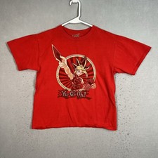 Vintage Y2K Yu-Gi-Oh Anime Cartoon T Shirt Youth Large Red Kids