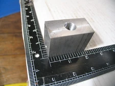 2 T-Slot Structural  Hardware Alum.Manifolds 1"x2"x1.5" w/3 threaded openings