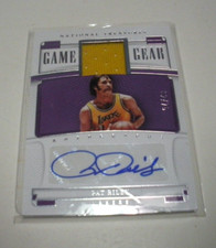 PAT RILEY 2022 PANINI NATIONAL TREASURES GAME USED JERSEY AUTO 62/75 SIGNED CARD