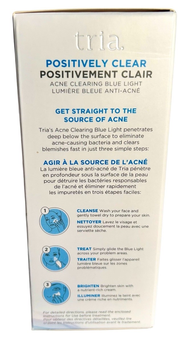 TRIA Positively Clear Acne Cleansing Blue Light w Cable FDA
