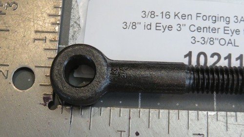 3/8-16 Ken Forging 3A Rod End 3/8" id Eye 3" Center Eye to End Thread 3-3/8"OAL - Picture 2 of 5