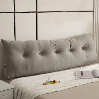 Super Luxury Velvet Wedge Headboard Pillow Button Tufted for Daybed Sofa Tatami
