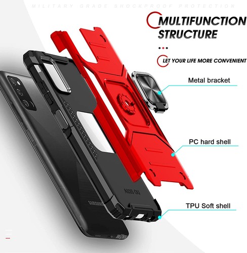 Case for Samsung Galaxy A03S Anti-Scratch Shockproof Case Bumper Red and Black - 第 10/26 張圖片