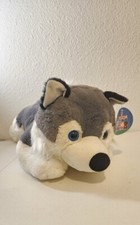 Husky Wolf Dog 24" Plush Stuffed Animal Laying Down