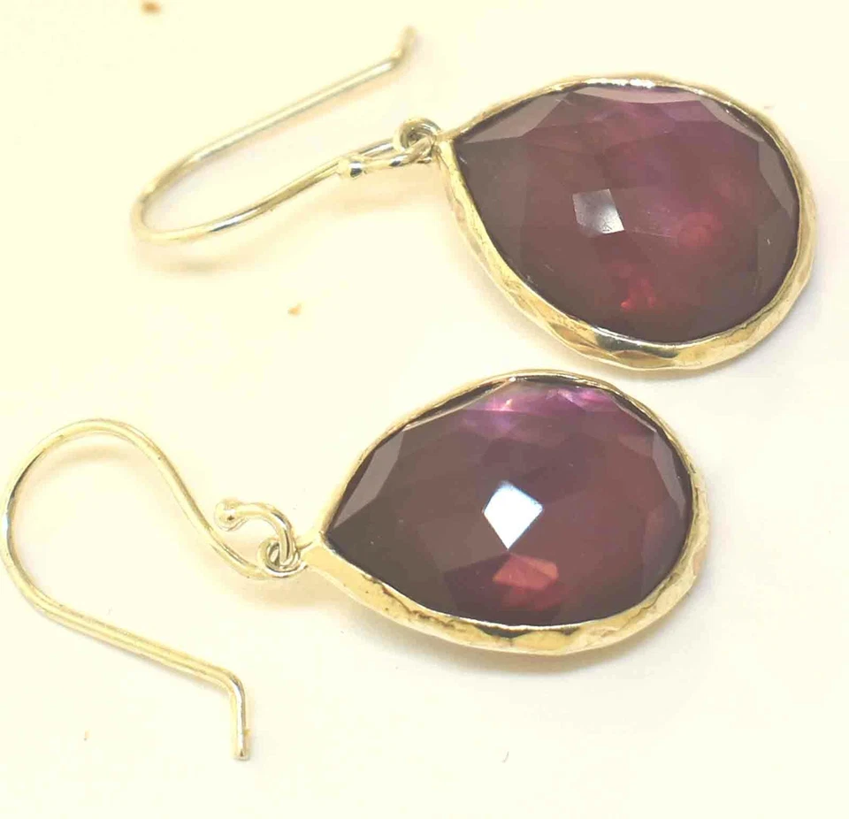 IPPOLITA STERLING SILVER + AMETHYST "ROCK CANDY" TEAR DROP EARRINGS - Image 2 of 3
