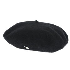 Chanel Black Hat Beret Small Good 155507