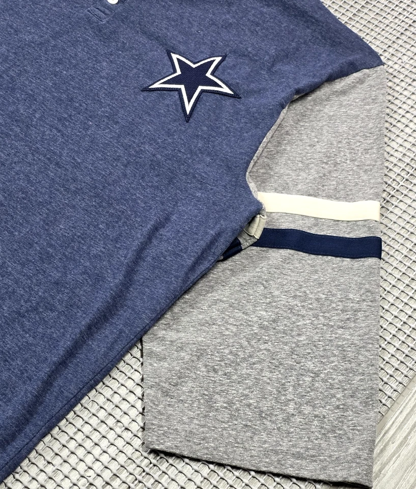 Camisa raglán manga 3/4 para hombre Dallas Cowboys NFL Mitchell & Ness Throwbacks 2XL Foto 4 de 4