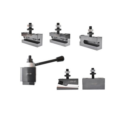 6Pcs 250-100 Piston Type Tool Post Set AXA Tool Post Set Quick Change Tool Po...