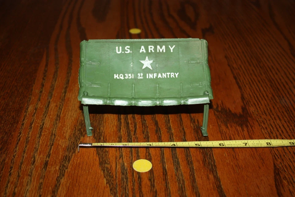 MPC 二战前线军队绿色 351'st 步兵 H.Q. 帐篷和 4 个原装杆 — 第 2/4 张图片