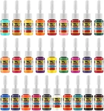 Solong Tattoo Ink Set 28 Colors Pigment Kit 1/6oz (5ml) Supply Ink... 