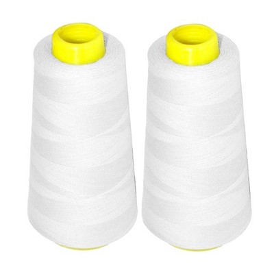 White Thread Cones Machine Hand Quilting 2400 Yds 50 WT Mercerized Cotton