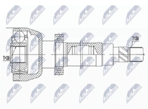 Original NTY Joint Set Drive Shaft NPW-FR-081 For Ford
