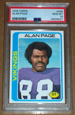 1978 Alan Page #406 Topps PSA 10 Minnesota Vikings