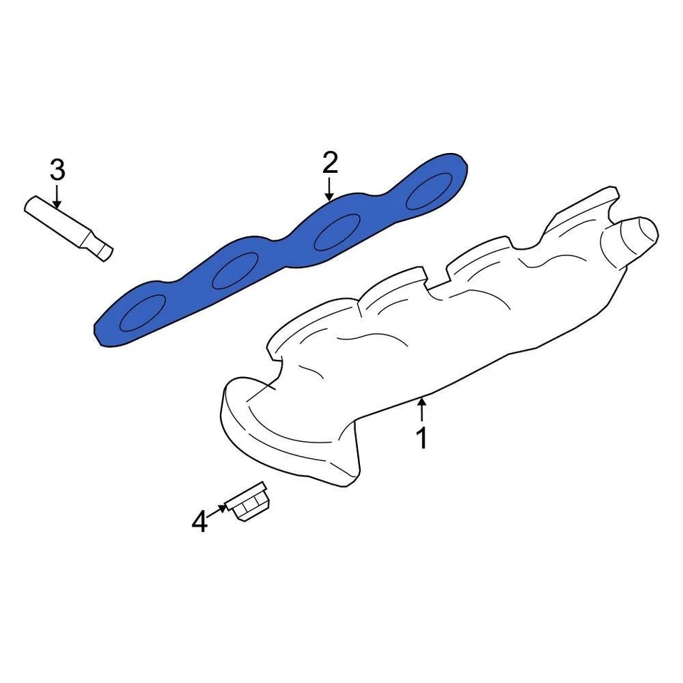 For Ford Mustang 2007-2014 Ford 4G7Z9448AA Exhaust Manifold Gasket Foto 3 de 3