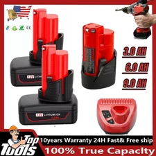 3.0/6.0/8.0AH For Milwaukee M12 12V Extended Capacity Battery 48-11-2460 2401