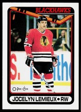 1990-91 O-Pee-Chee Jocelyn Lemieux #237 RC Rookie Chicago Blackhawks
