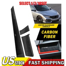 For Honda Civic Carbon Fiber Center Console Molding Trim Cover 3pcs 16-21 110x