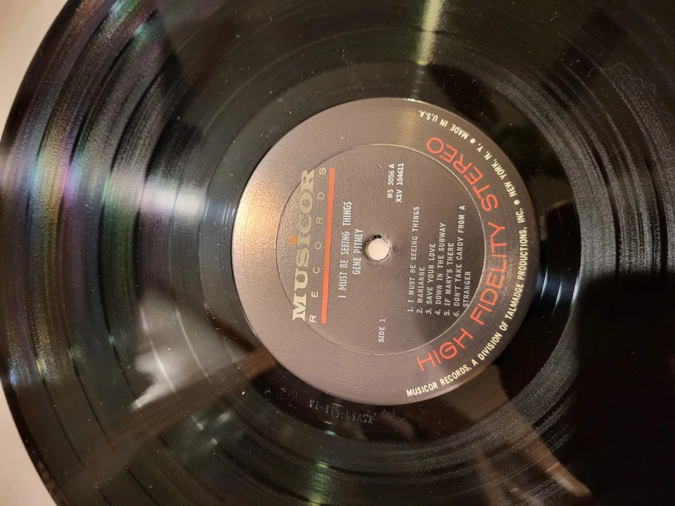 Gene Pitney LP Musicor MS 3056 1965 Mint Vinyl EX Cover Stereo Pop Rock Foto 4 de 4