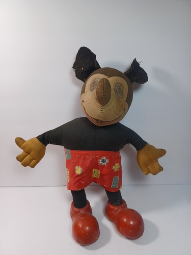 Vintage 1930s Walt Disney Mickey Mouse Knickerbocker Figure Composite Shoes