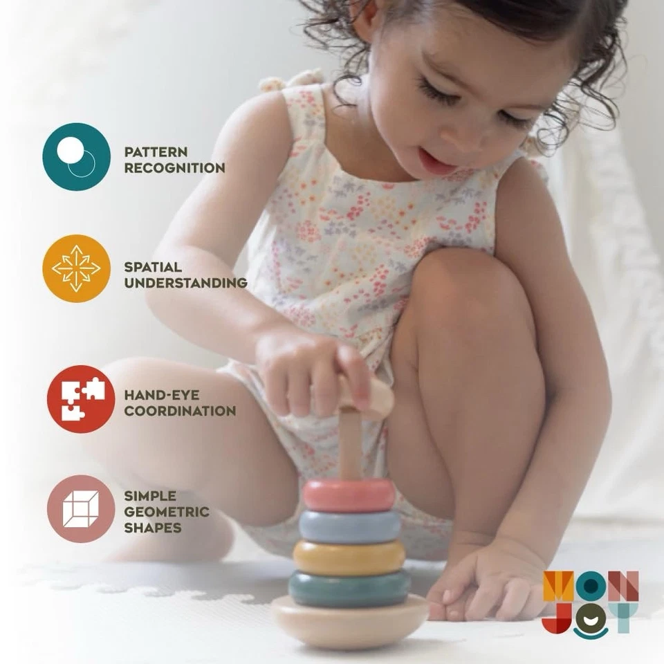 3 Montessori Educational Toddler Math Toys Wooden mini Beads Wire Puzzles&Rings - Image 4 of 4