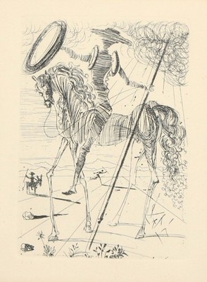 Salvador DALI (1904-1989) Don Quijote Quixote Radierung ca. 1970