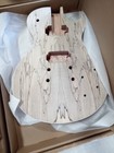 Open Box DIY Electric Guitar Rosewood FB Solid Mahogany Body Spalted Maple Top — photo 2