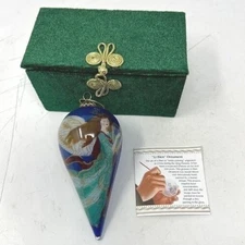 Li Bien 2012 Angel Ornament Pier 1 Imports Hand Painted Inside Art Glass w/ Box
