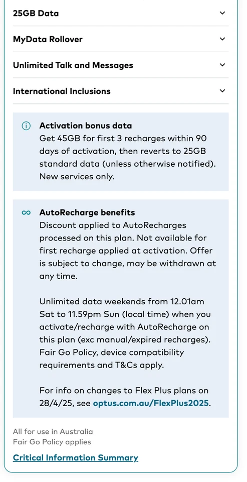 Optus $39 SIM Card◉Starter Pack◉45GB◉Unlimited National Calls◉Free 20 Countries◉ - image 3 of 3
