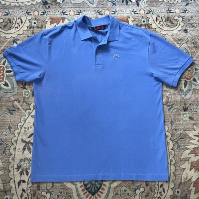 Kappa Robe Di Kappa Men's XXL Blue Short Sleeve Polo Shirt La Polo Embroidered