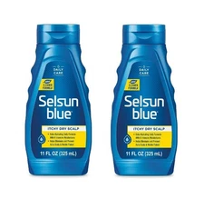 Selsun Blue Itchy Dry Scalp Anti-Dandruff Shampoo, 11 fl. oz. Pack Of 2