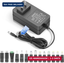 ALITOVE 12V Power Supply 2A Universal AC Adapter 100-240V 50-60HZ to DC 12 Volt