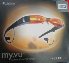 TFT Monitor Video Glasses LCD COMPOSITE MYVU Crystal 701 MINT Perfect 640x480 AV