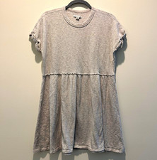 American Eagle Heather Gray Oversized Fleece Babydoll Mini Dress small