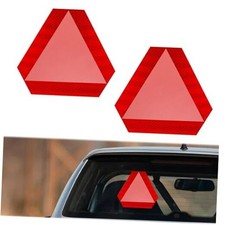 2 PCS Slow Moving Vehicle Sign, Diamond Grade Reflective Sticker, 7" x 8" 2 Pcs