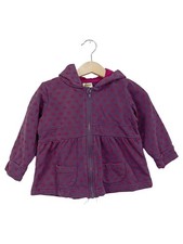 Felpa bambina Papagino taglia 86/92 viola con cappuccio e cuori