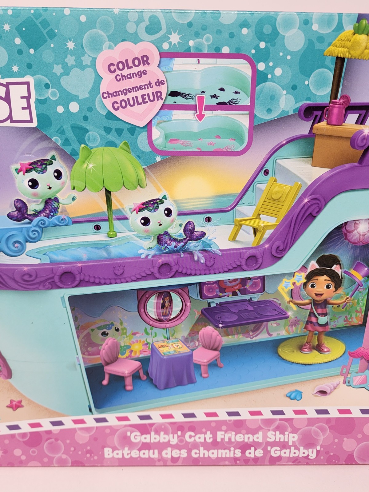 Gabby’s Dollhouse Gabby Cat Friend Ship Cruise Ship Toy Vehicle Playset New